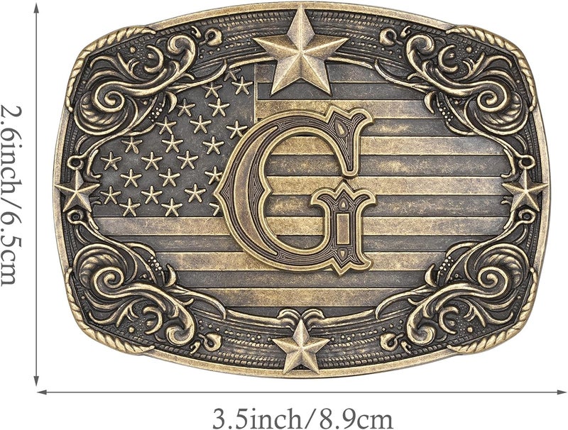 Flipslo Store Western Belt Buckle for Men Women Initial Letter A to Z Cowboy Belt Buckle Texas Buckle hebillas vaqueras para hombre - Image 2